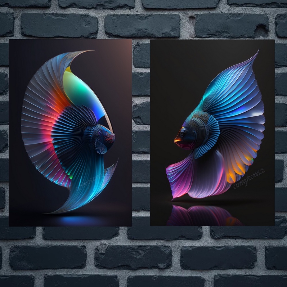 Betta Abstractions 13x19" Fine Art Prints - Only six signed and numbered sets
